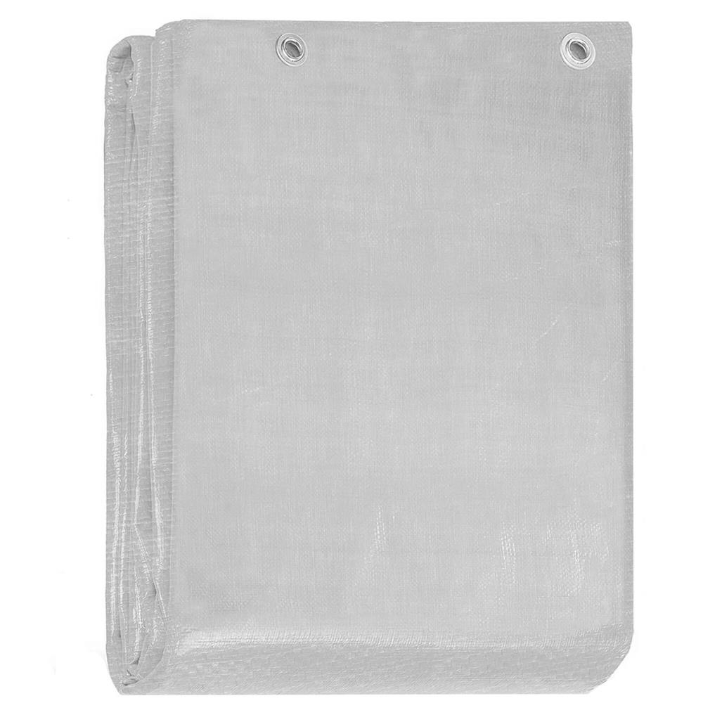 Prelata din polietilena impermeabila laminata, 270g/m2, 6x8m, gri - imagine 14