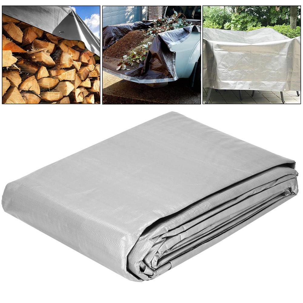 Prelata din polietilena impermeabila laminata, 270g/m2, 6x8m, gri - imagine 15