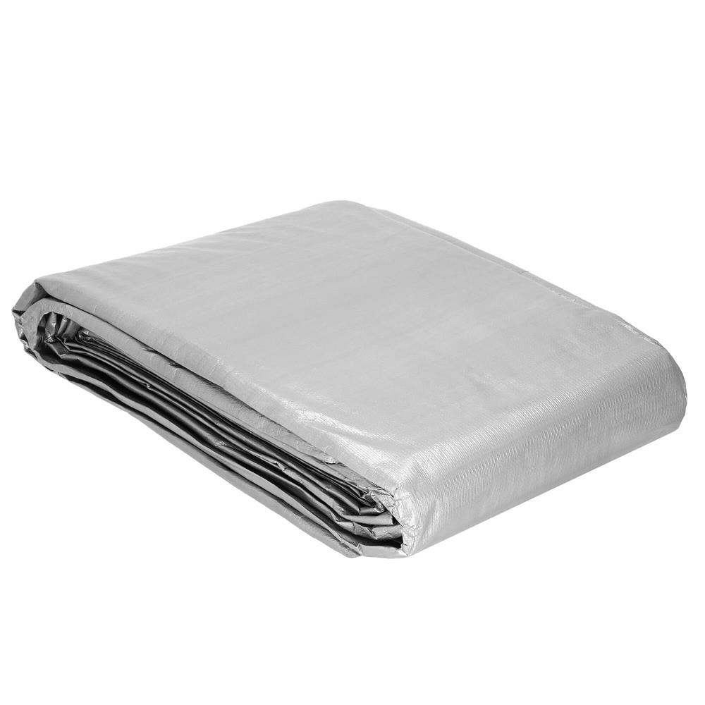 Prelata din polietilena impermeabila laminata, 270g/m2, 6x8m, gri - imagine 3