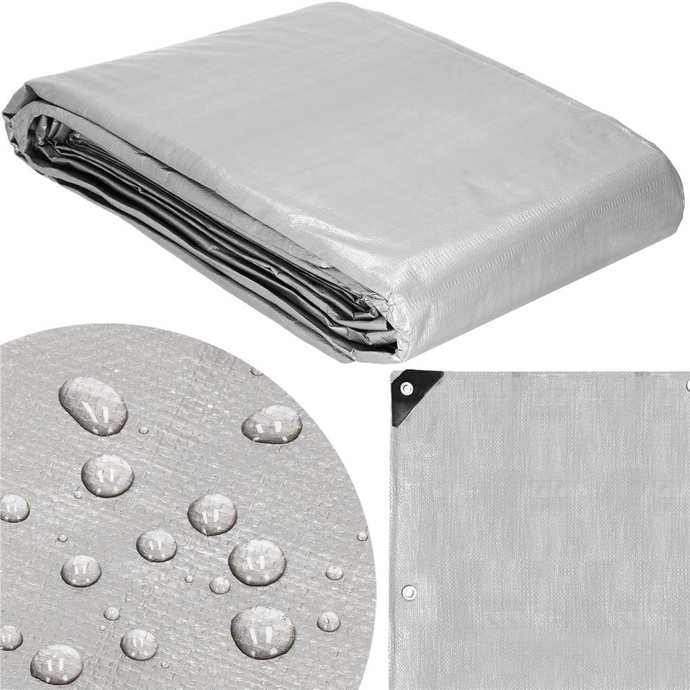 Prelata din polietilena impermeabila laminata, 270g/m2, 6x8m, gri - imagine 23