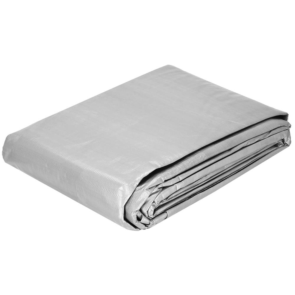 Prelata din polietilena impermeabila laminata, 270g/m2, 6x8m, gri - imagine 4