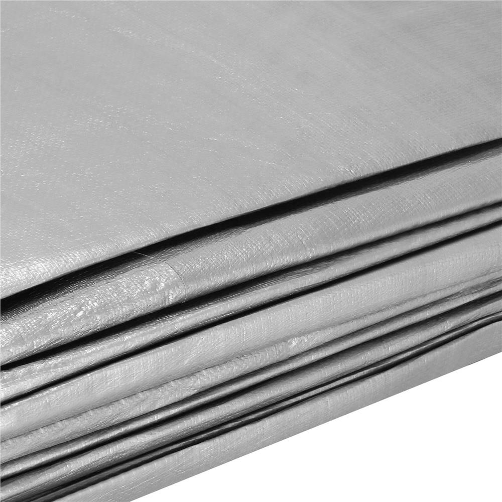 Prelata din polietilena impermeabila laminata, 270g/m2, 6x8m, gri - imagine 7