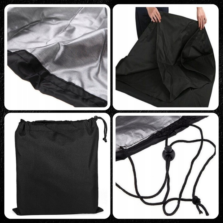 Husa de protectie pentru gratar, tesatura oxford impermeabila, protectie UV, 145x61x117 cm, negru - imagine 7