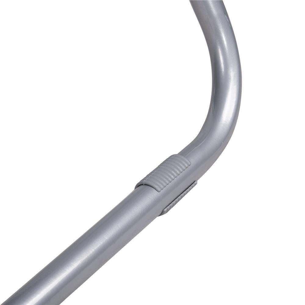 Sezlong pliabil Zero Gravity cu sezut din textilene, capacitate 120 kg, 60x185x96 cm, gri - imagine 9