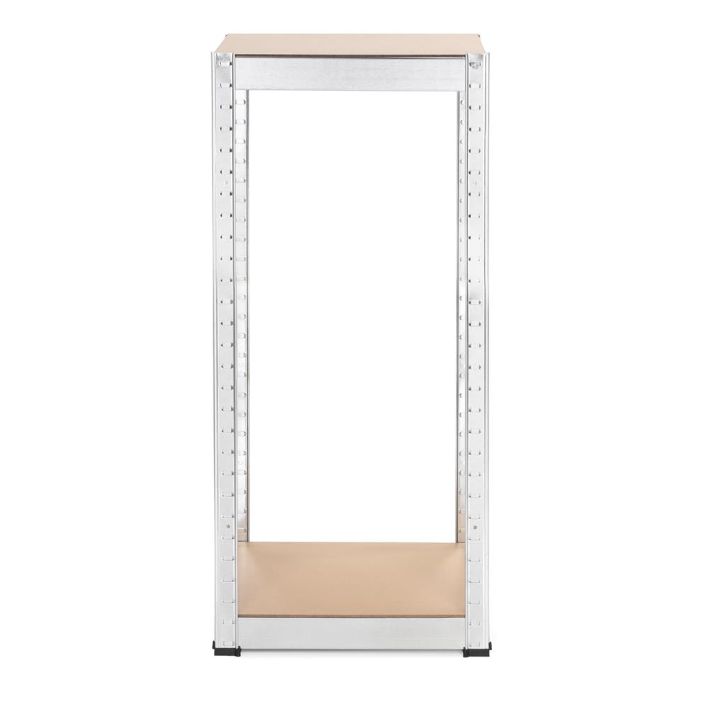 Raft metalic de depozitare cu 5 polite reglabile MDF, structura zincata, capacitate 500 kg, 40x40x180 cm, gri - imagine 18