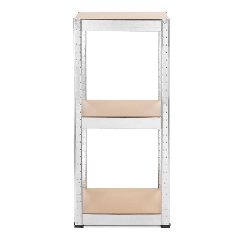 Raft metalic de depozitare cu 5 polite reglabile MDF, structura zincata, capacitate 500 kg, 40x40x180 cm, gri - imagine 19
