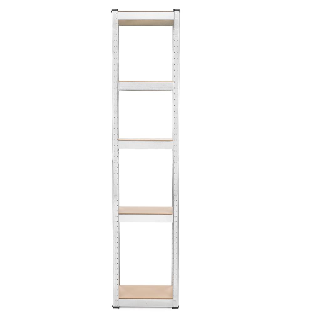 Raft metalic de depozitare cu 5 polite reglabile MDF, structura zincata, capacitate 500 kg, 40x40x180 cm, gri - imagine 20