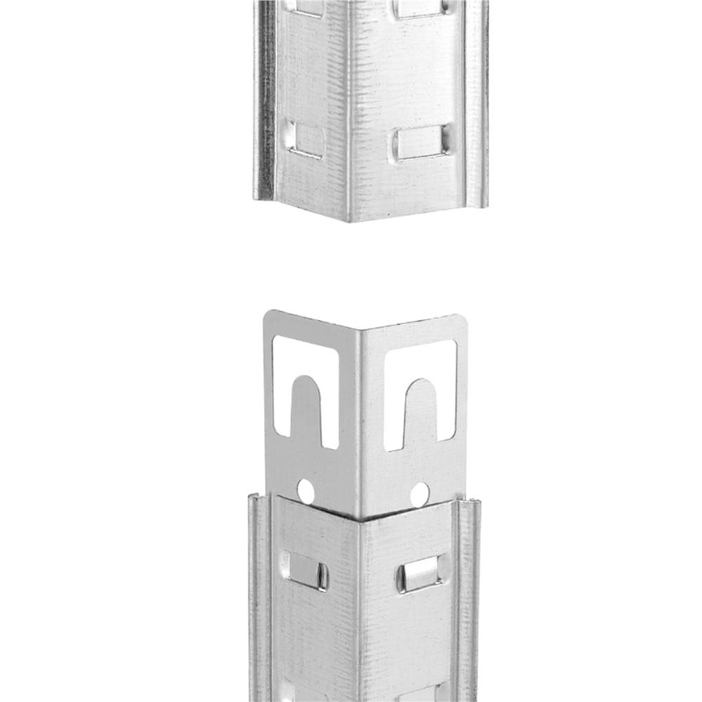 Raft metalic de depozitare cu 5 polite reglabile MDF, structura zincata, capacitate 500 kg, 40x40x180 cm, gri - imagine 21
