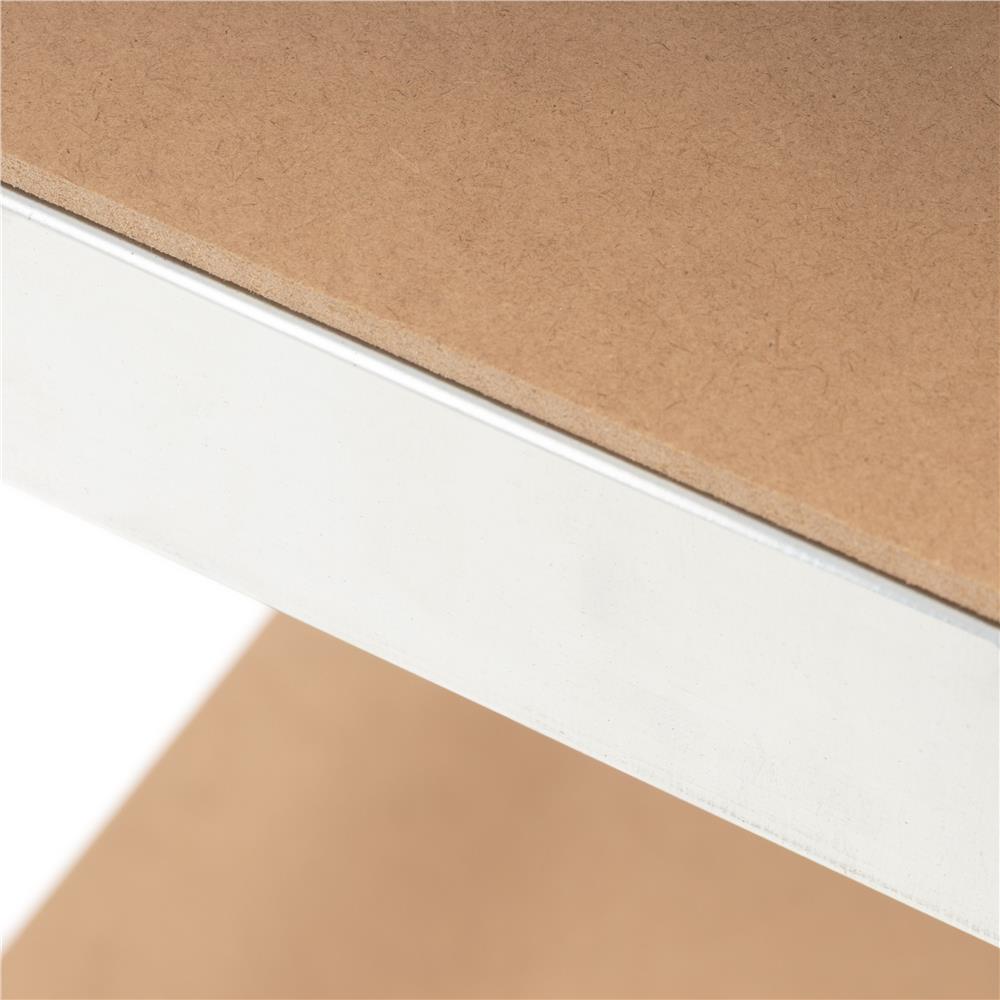 Raft metalic de depozitare cu 5 polite reglabile MDF, structura zincata, capacitate 500 kg, 40x40x180 cm, gri - imagine 8