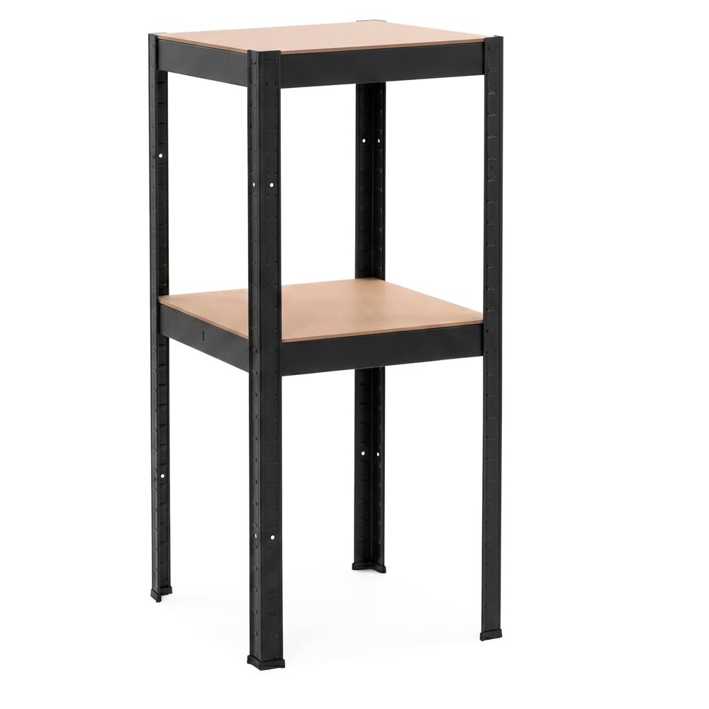 Raft metalic de depozitare cu 4 polite reglabile MDF, capacitate 400 kg, 40x40x180 cm, negru - imagine 14