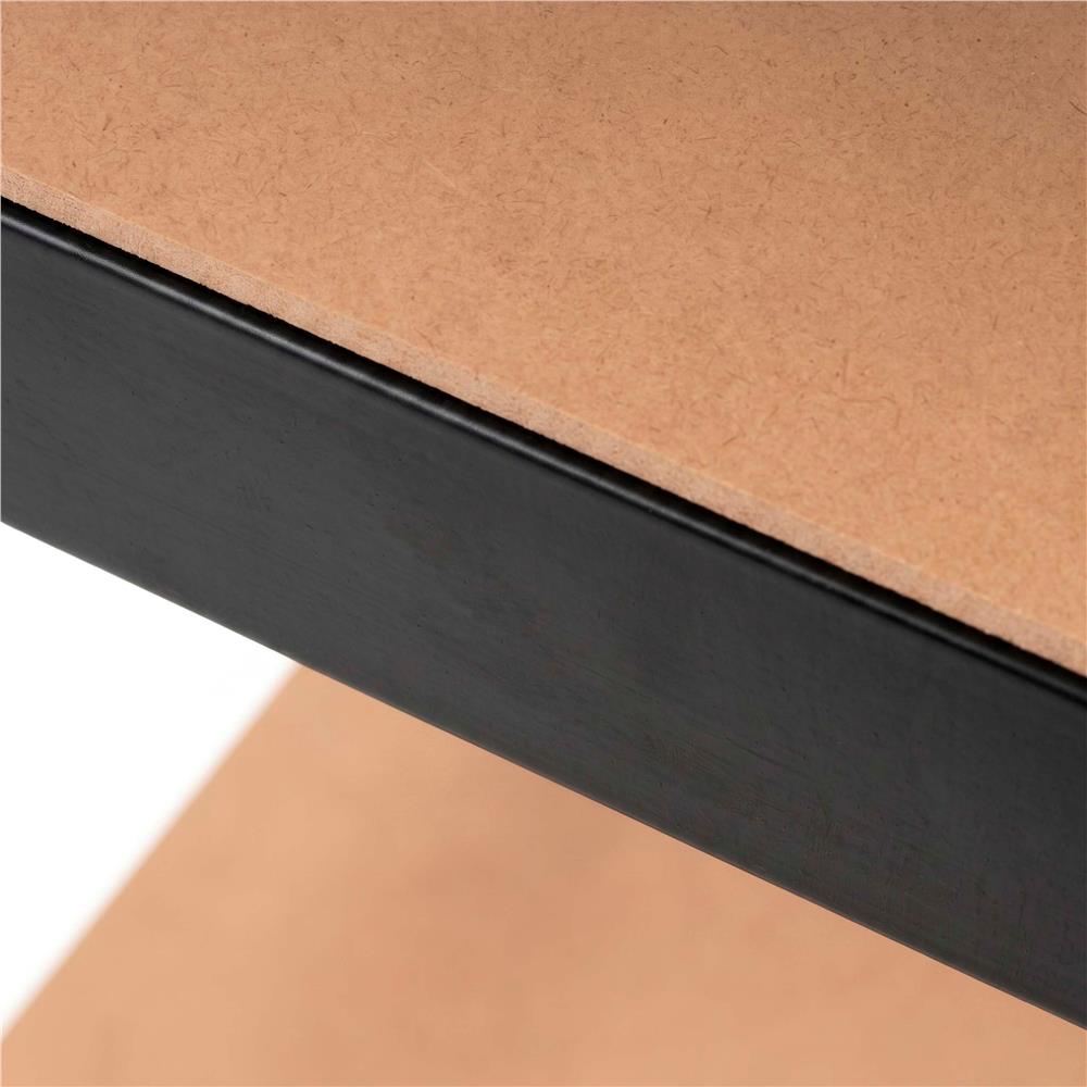 Raft metalic de depozitare cu 4 polite reglabile MDF, capacitate 700 kg, 80x40x174 cm, negru - imagine 12