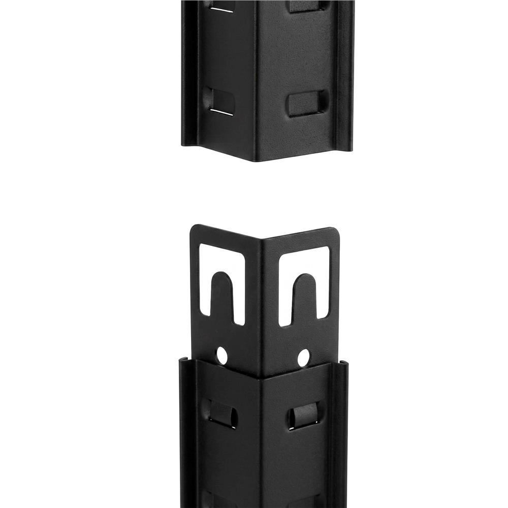 Raft metalic de depozitare cu 4 polite reglabile MDF, capacitate 700 kg, 80x40x174 cm, negru - imagine 13