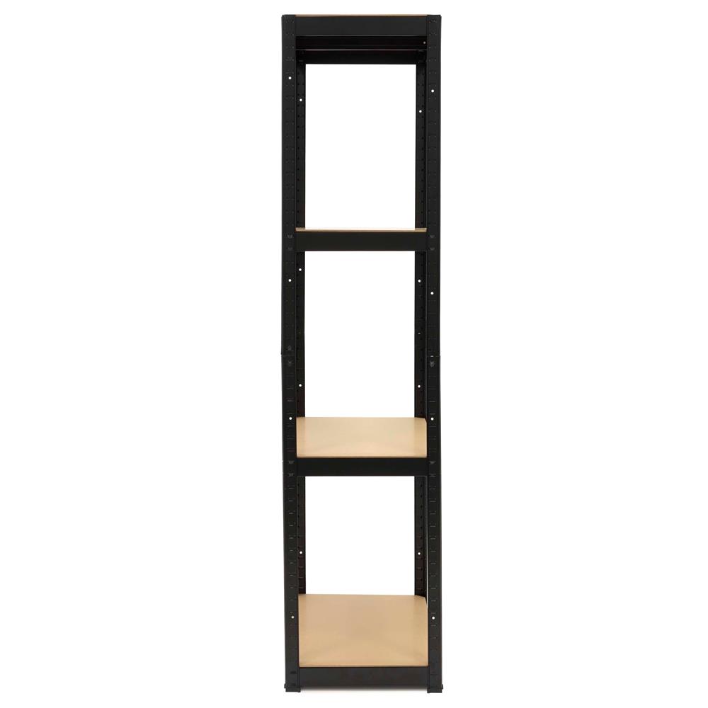 Raft metalic de depozitare cu 4 polite reglabile MDF, capacitate 700 kg, 80x40x174 cm, negru - imagine 17
