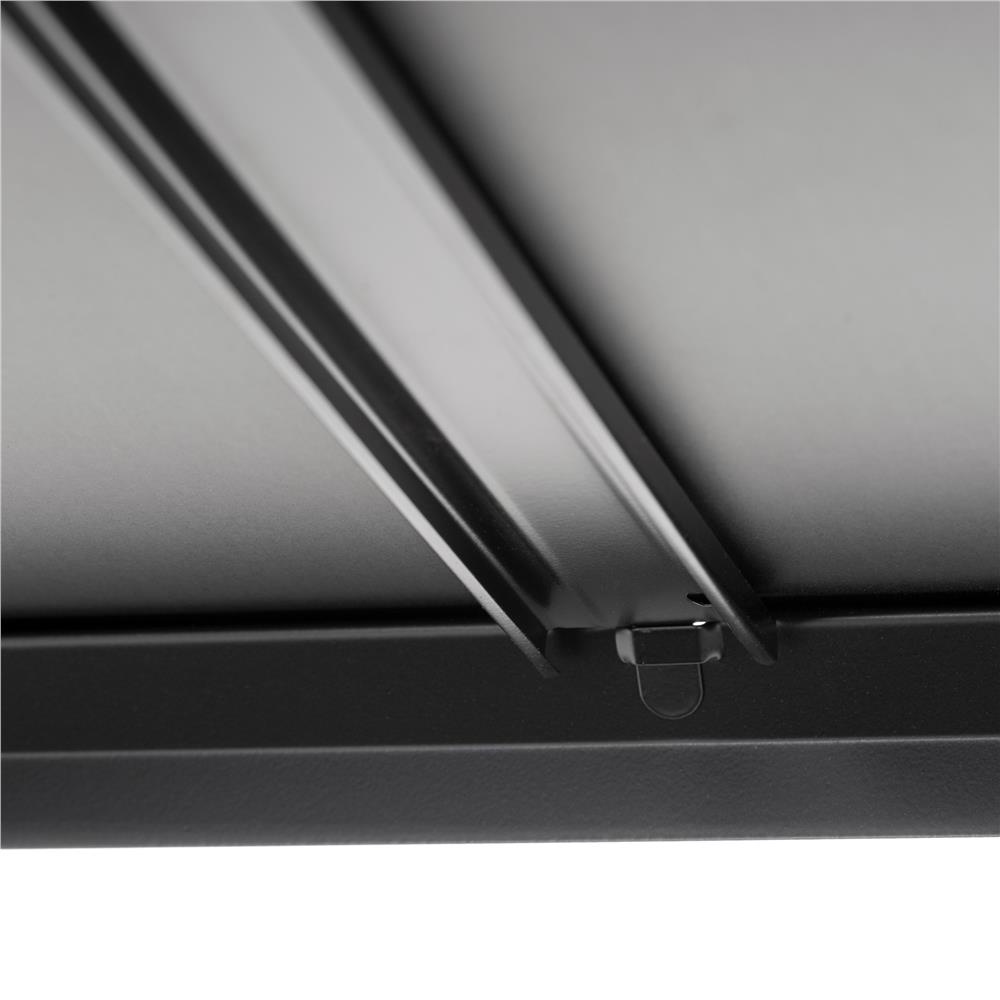 Raft metalic de depozitare cu 5 polite reglabile MDF, capacitate 750 kg, 120x40x200 cm, negru - imagine 15