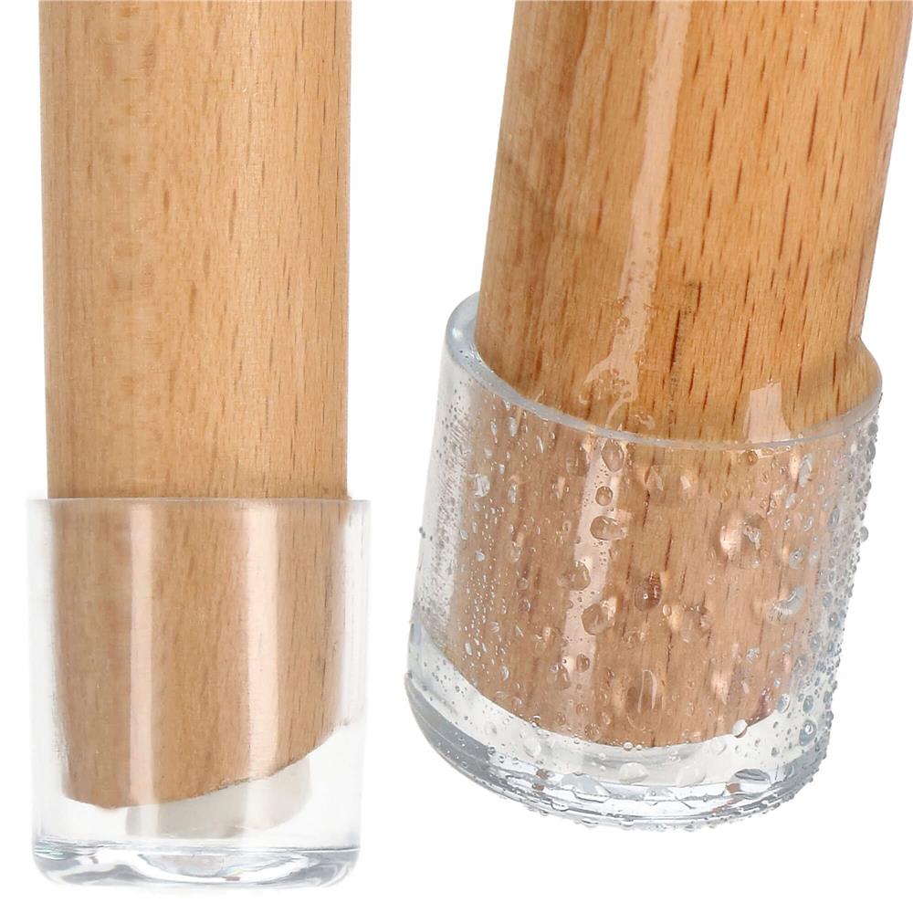 Set 16 protectii pentru picioare de mobilier, silicon PVC, Ø18 mm, transparent - imagine 2