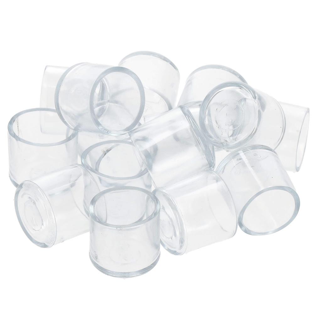 Set 16 protectii pentru picioare de mobilier, silicon PVC, Ø18 mm, transparent - imagine 14