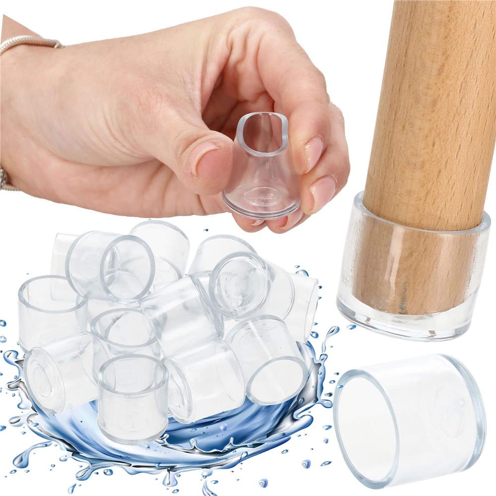 Set 16 protectii pentru picioare de mobilier, silicon PVC, Ø18 mm, transparent - imagine 29