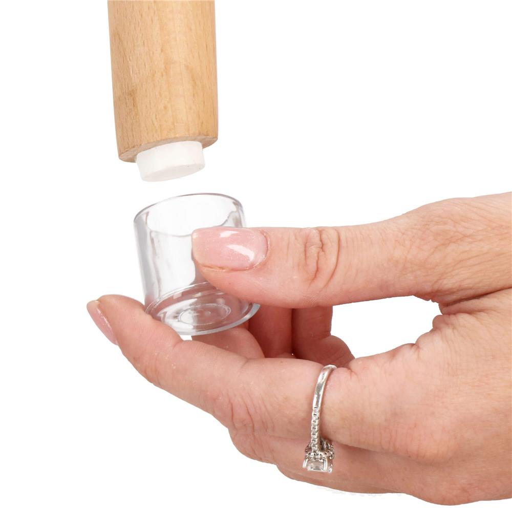 Set 16 protectii pentru picioare de mobilier, silicon PVC, Ø18 mm, transparent - imagine 4