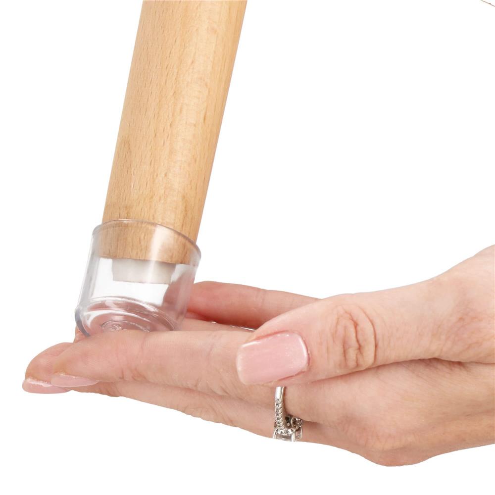 Set 16 protectii pentru picioare de mobilier, silicon PVC, Ø18 mm, transparent - imagine 5