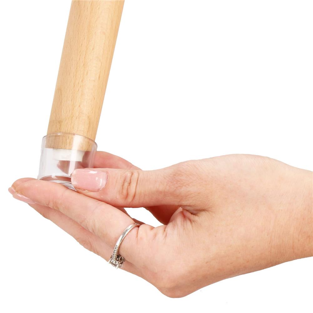 Set 16 protectii pentru picioare de mobilier, silicon PVC, Ø18 mm, transparent - imagine 6