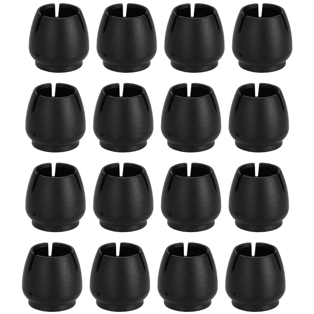 Set 16 protectii pentru picioare de mobilier cu baza din fetru, Ø14-16 mm, negru - imagine 2