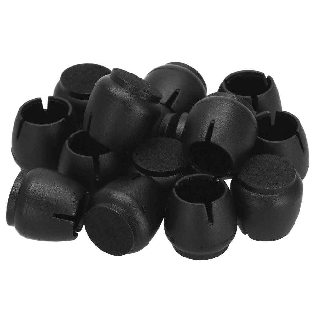 Set 16 protectii pentru picioare de mobilier cu baza din fetru, Ø17-21 mm, negru - imagine 20