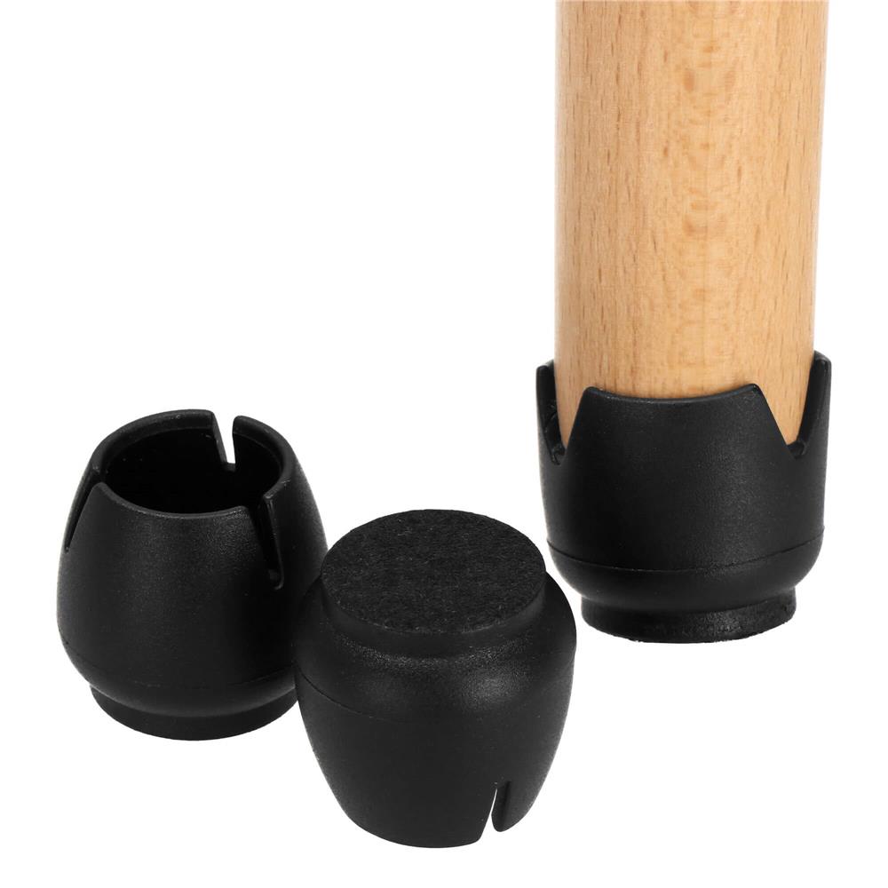 Set 16 protectii pentru picioare de mobilier cu baza din fetru, Ø17-21 mm, negru - imagine 21