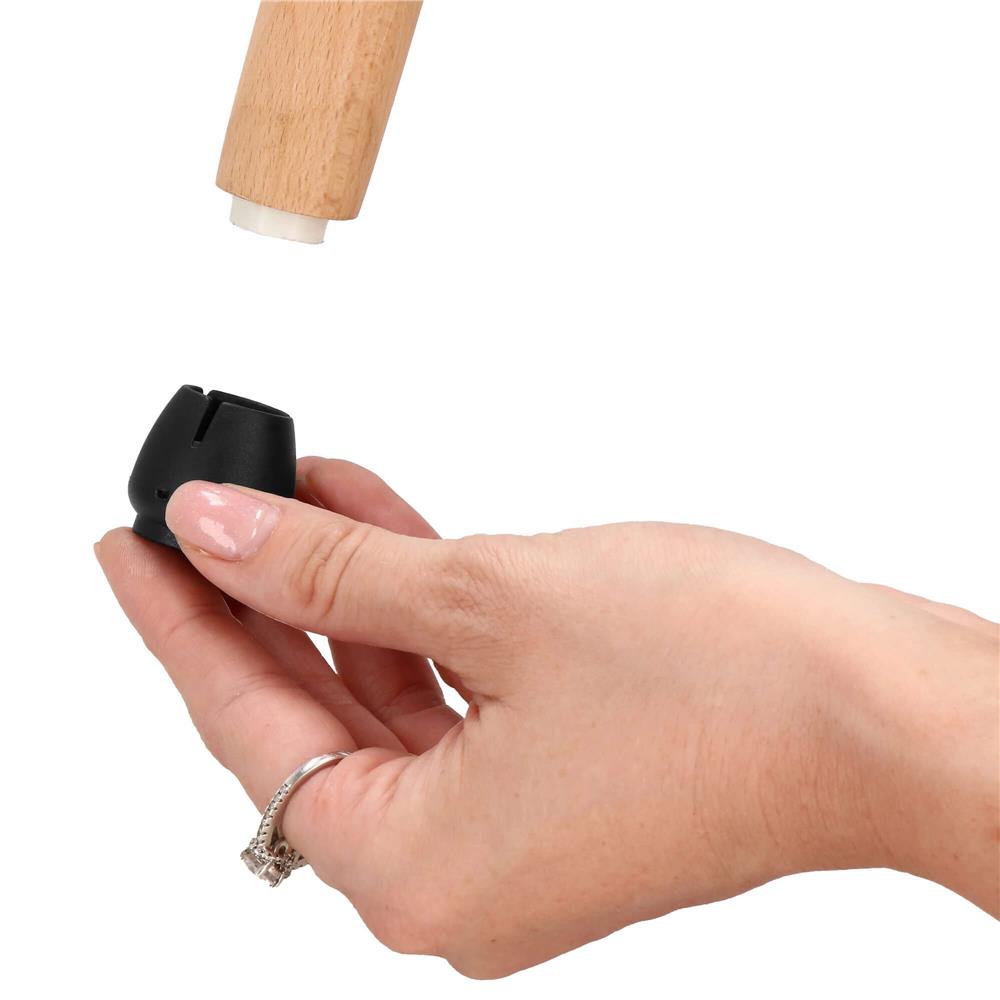 Set 16 protectii pentru picioare de mobilier cu baza din fetru, Ø17-21 mm, negru - imagine 24