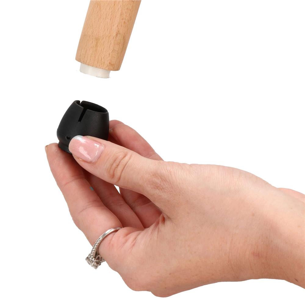 Set 16 protectii pentru picioare de mobilier cu baza din fetru, Ø17-21 mm, negru - imagine 27