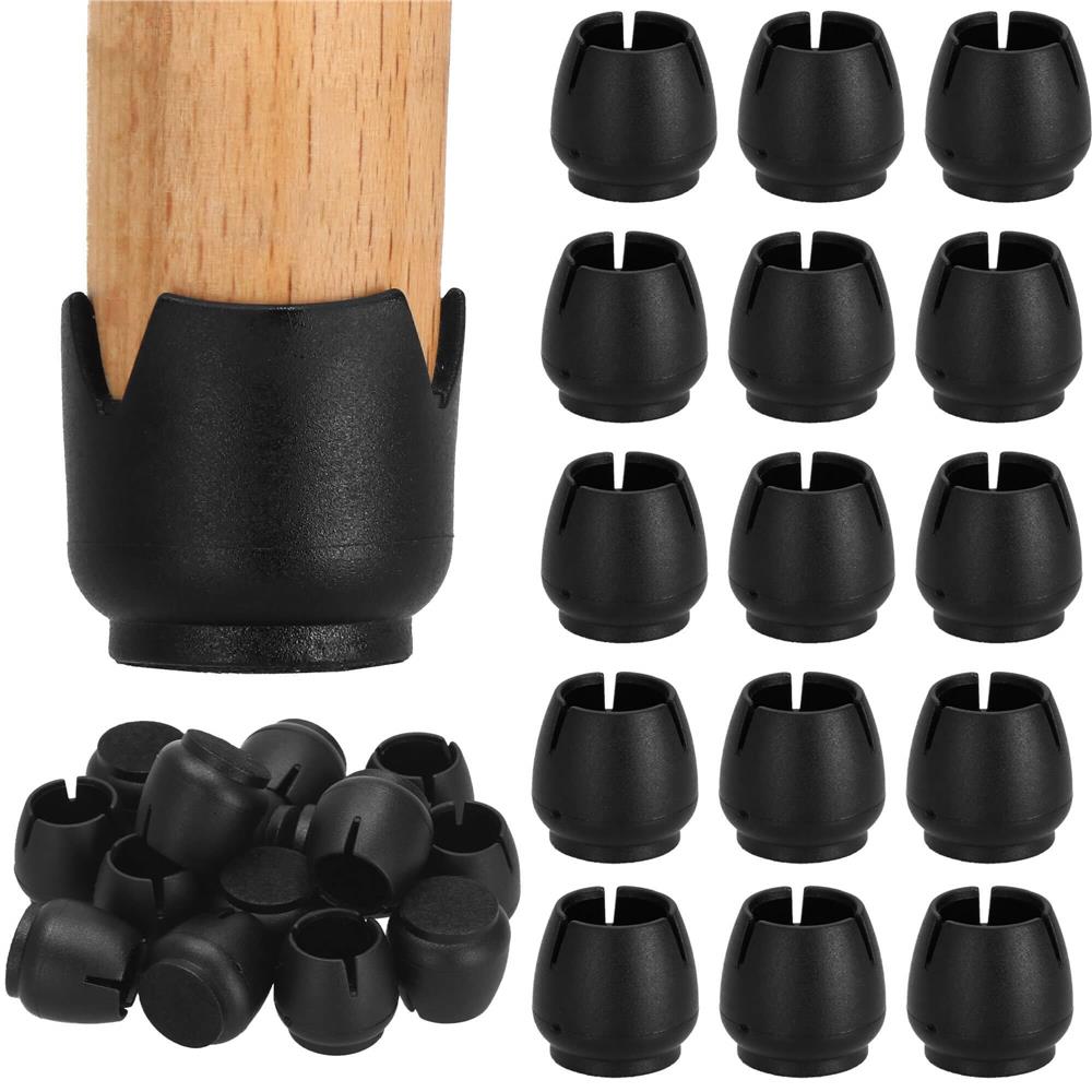 Set 16 protectii pentru picioare de mobilier cu baza din fetru, Ø17-21 mm, negru - imagine 5