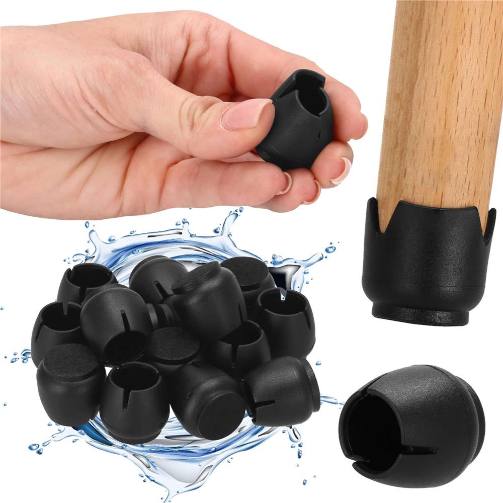 Set 16 protectii pentru picioare de mobilier cu baza din fetru, Ø17-21 mm, negru - imagine 9