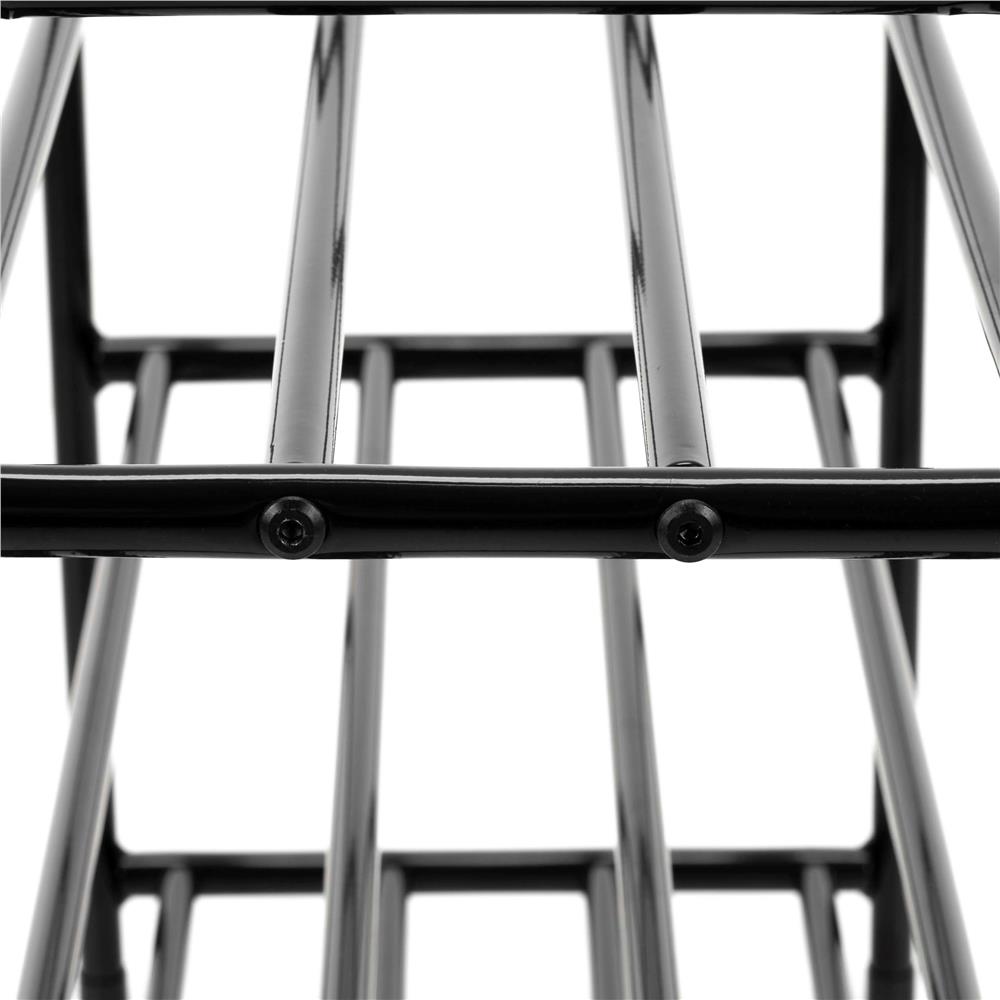 Raft metalic pentru pantofi cu 3 niveluri, capacitate 15 kg, 66x28x53 cm, negru - imagine 8