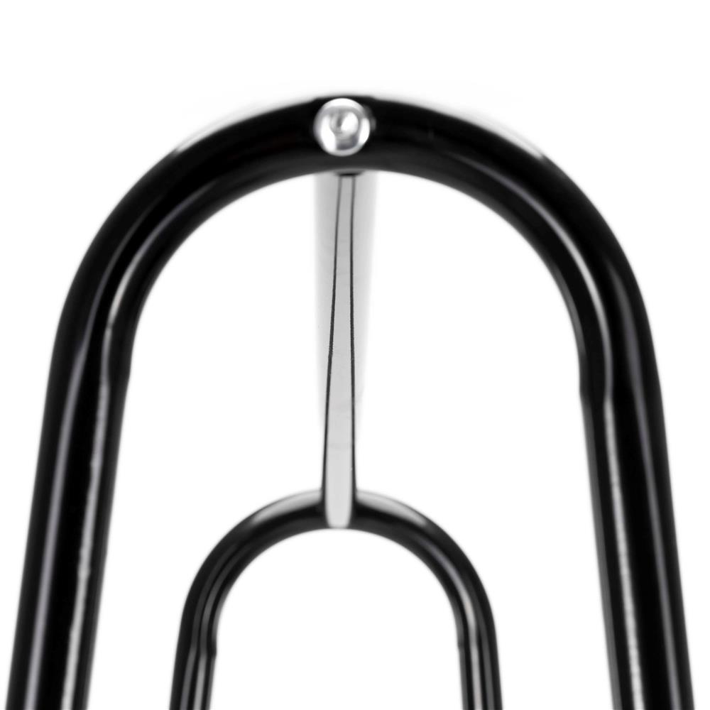 Suport metalic pentru haine cu bara si 2 rafturi, structura otel, 60x34x150 cm, negru - imagine 7