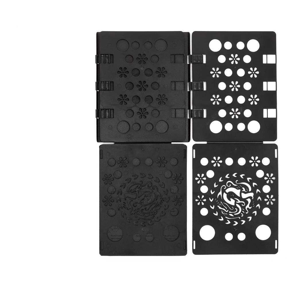 Placa pliabila pentru impaturit haine rapid, versatila pentru toate tipurile de imbracaminte, 68x57 cm, negru - imagine 23