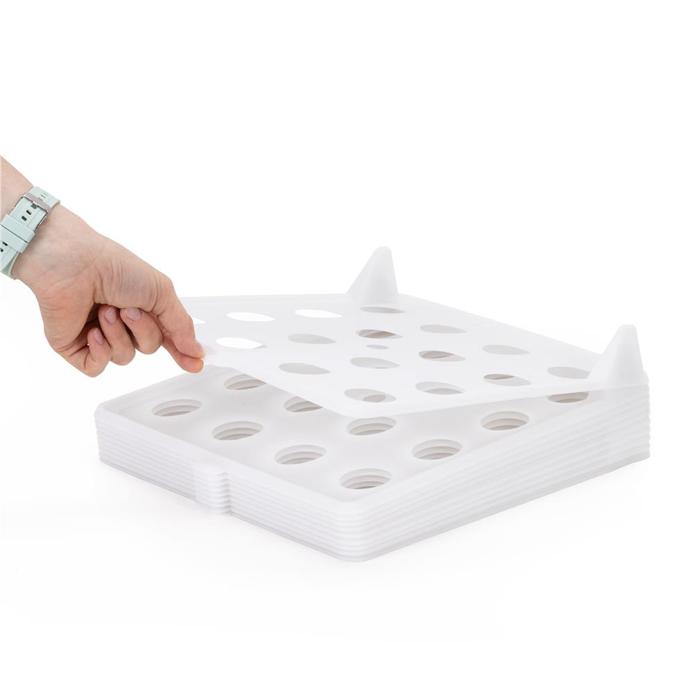 Set 10 organizatoare pentru separare si depozitare haine, stivuibile, 26x32 cm, alb - imagine 12