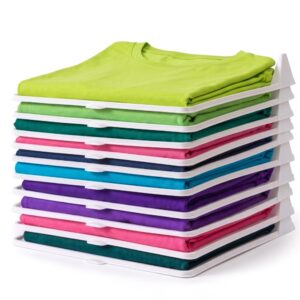 Set 10 organizatoare pentru separare si depozitare haine, stivuibile, 26x32 cm, alb