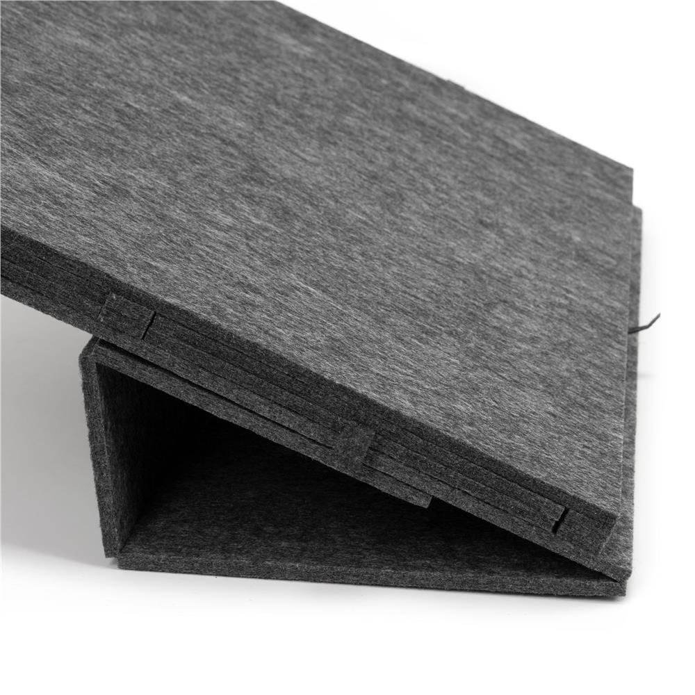 Tabla pentru organizare puzzle cu 6 sertare si capac, pliabila, din fetru, pana la 1500 piese, 77x52 cm, gri - imagine 10
