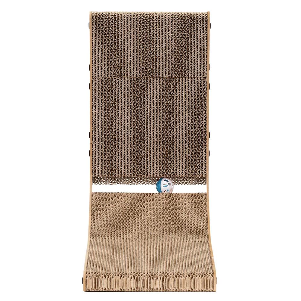 Ansamblu de zgariat pentru pisici cu bila si catnip, 25x40x50 cm, maro - imagine 6