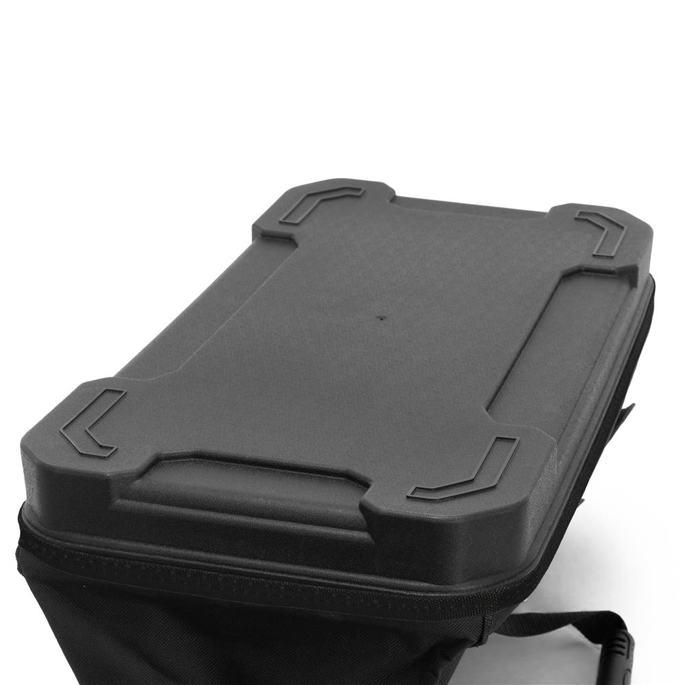 Geanta pentru scule si unelte cu capacitate 40 L, compartiment principal spatios, multiple buzunare interioare si exterioare, material rezistent cu baza rigida din PP, manere transport si curea de umar reglabila, 49x27x32 cm, negru si galben - imagine 5