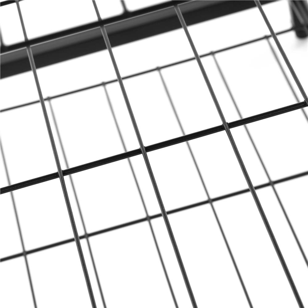Raft multifunctional cu 2 polite si blat superior pentru depozitare, structura metalica rezistenta din otel si rafturi din MDF, picioare reglabile antiderapante, 63x30x62 cm, negru si maro deschis - imagine 11