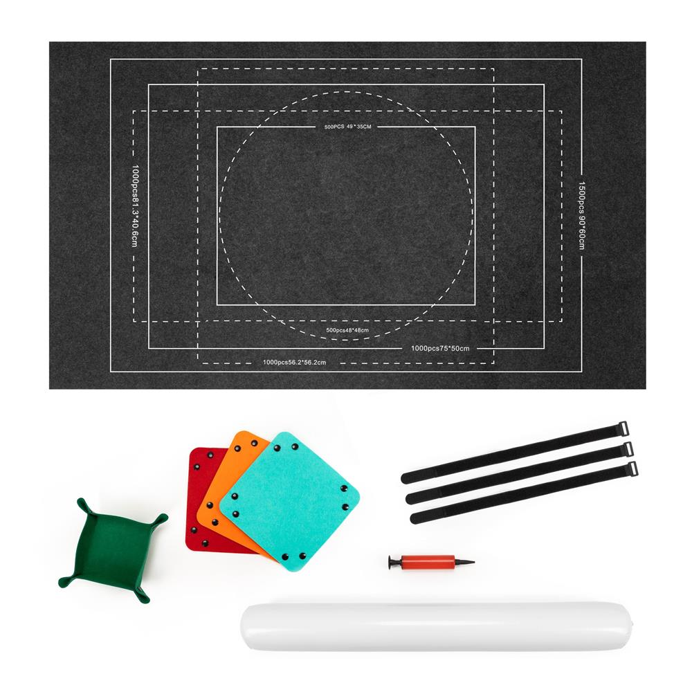 Covoras pentru puzzle de pana la 1500 de piese, cu rola gonflabila pentru pastrarea puzzle-ului inceput, 4 organizatoare pentru sortarea pieselor, pompa si husa de transport incluse, 114x67 cm - imagine 19
