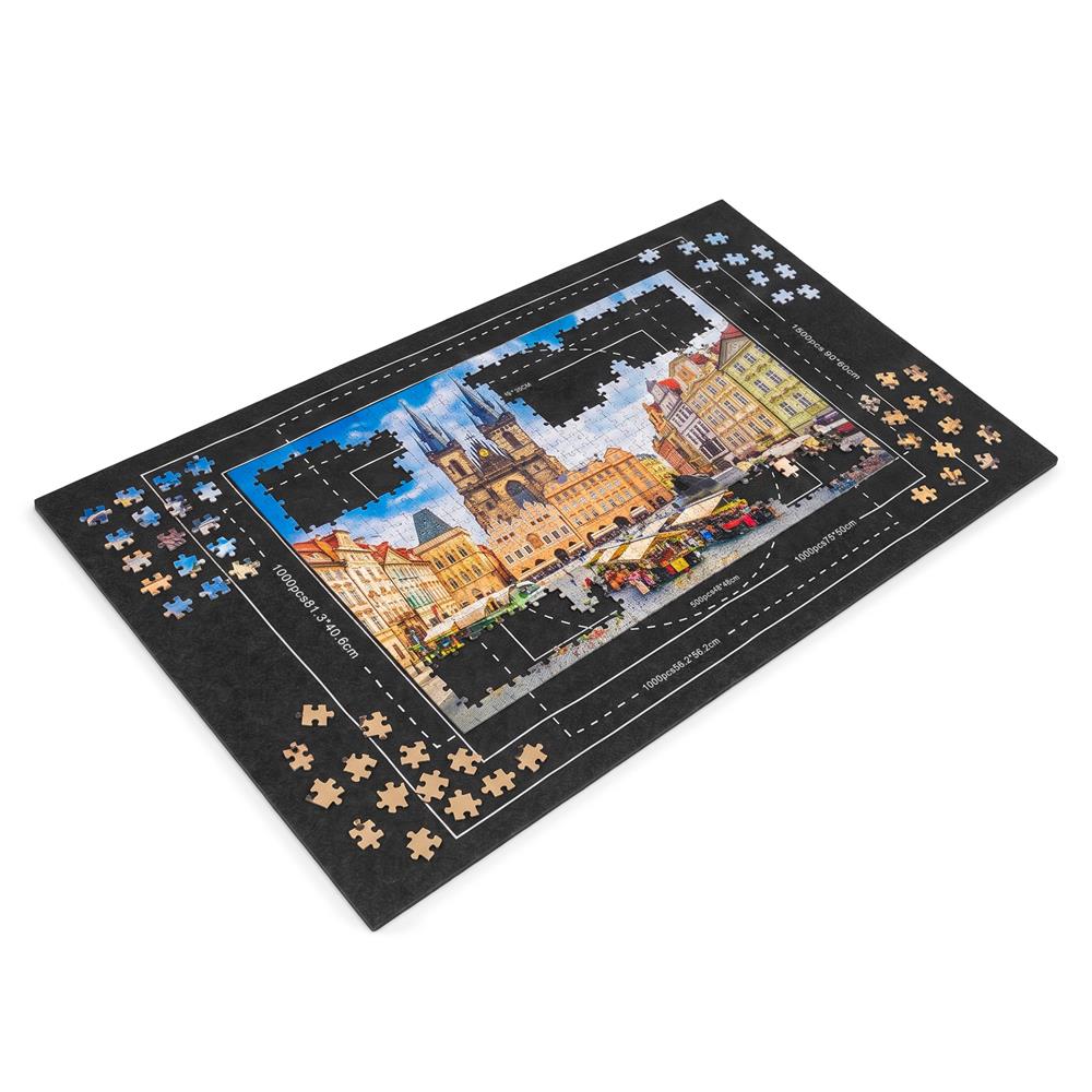 Covoras pentru puzzle de pana la 1500 de piese, cu rola gonflabila pentru pastrarea puzzle-ului inceput, 4 organizatoare pentru sortarea pieselor, pompa si husa de transport incluse, 114x67 cm - imagine 23