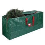 Geanta pentru depozitarea si transportul bradului artificial de pana la 240 cm, material rezistent din PE si PP pentru protectie, fermoar lung pentru acces facil, manere rezistente pentru transport, 122x38x50 cm