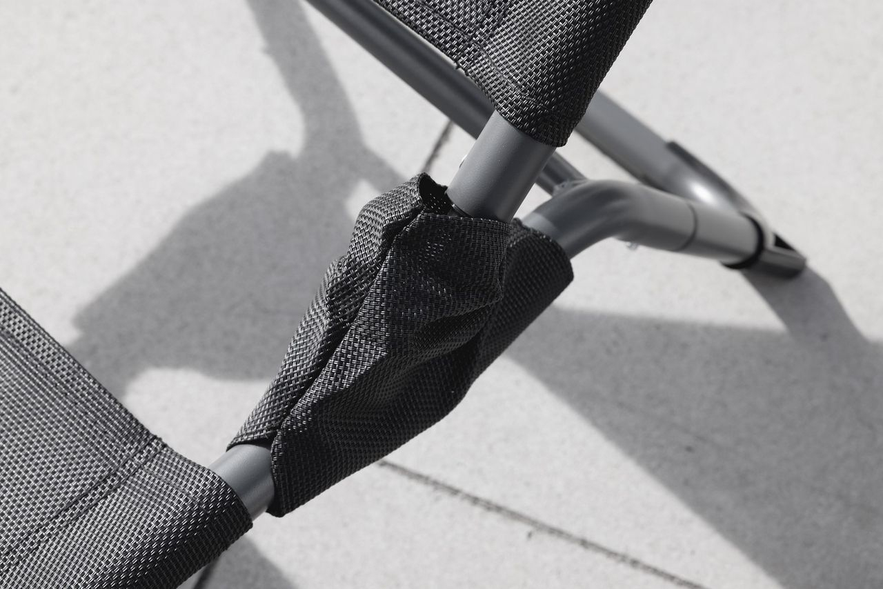 Fotoliu relax reglabil cu taburet pentru picioare, set 2 piese pentru gradina si balcon, pozitie de sezut ajustabila, perne extra groase de 15 cm pentru confort sporit, capacitate 110 kg, dimensiuni 85-138x72x35-85 cm - imagine 6