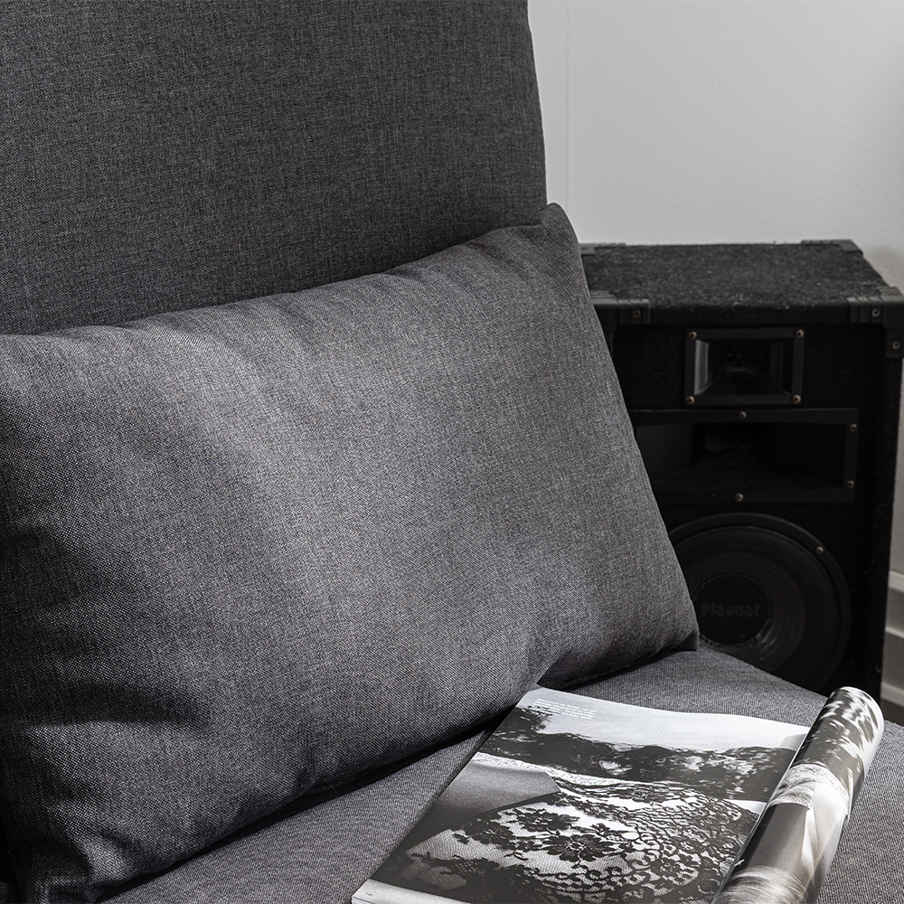 Fotoliu extensibil 2 in 1 pentru relaxare si dormit, transformabil rapid in pat spatios de 190x121 cm pentru oaspeti, design compact pentru economisirea spatiului, perna inclusa si capacitate 240 kg, gri antracit - imagine 6
