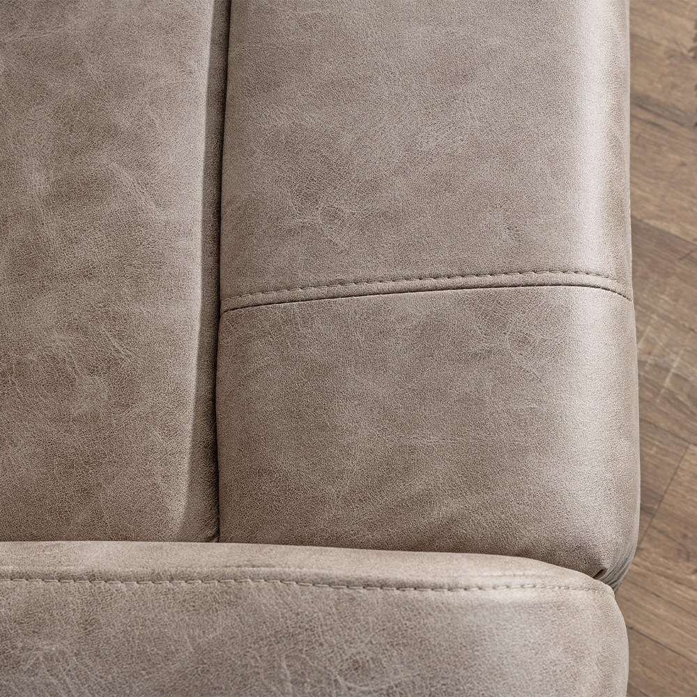 Fotoliu relax recliner cu mecanism Push-Back pentru inclinare si o pozitie confortabila de odihna, tapiterie moale din chenille, sezut cu spuma de inalta densitate, 73x90x104 cm, maro deschis - imagine 7