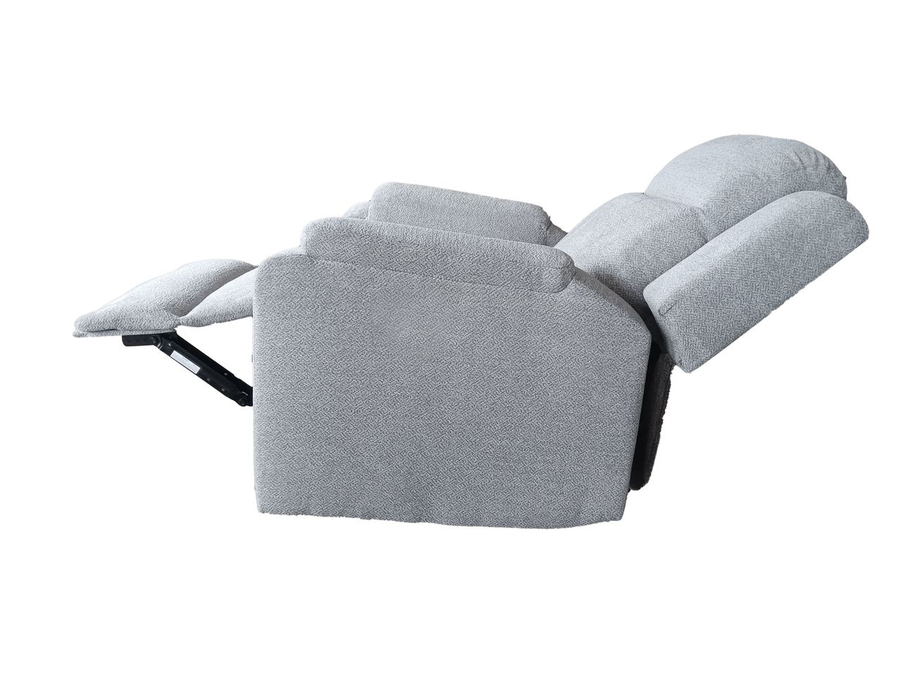 Set canapele relax electrice pentru living, 3+2+1 locuri, cu reglare prin buton pentru pozitie confortabila, suporturi pentru picioare ajustabile, port de incarcare lateral si tapiterie chenille, gri deschis - imagine 26