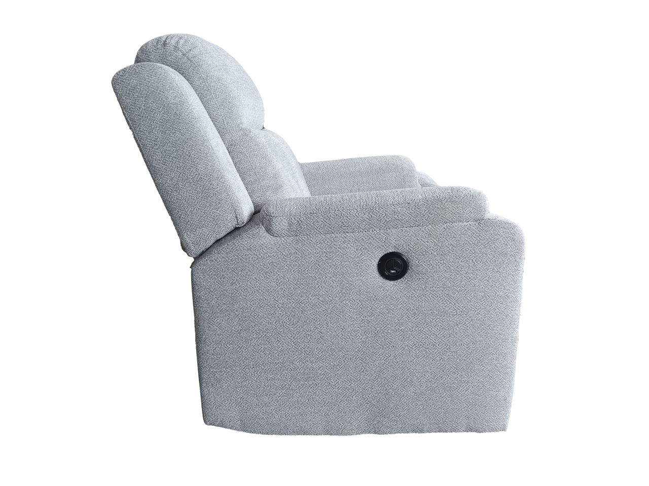 Set canapele relax electrice pentru living, 3+2+1 locuri, cu reglare prin buton pentru pozitie confortabila, suporturi pentru picioare ajustabile, port de incarcare lateral si tapiterie chenille, gri deschis - imagine 30