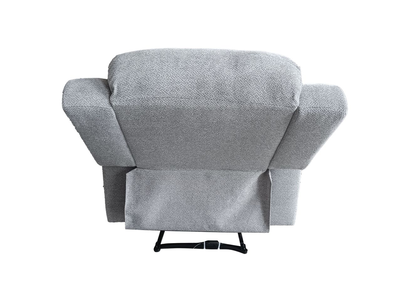Set canapele relax electrice pentru living, 3+2+1 locuri, cu reglare prin buton pentru pozitie confortabila, suporturi pentru picioare ajustabile, port de incarcare lateral si tapiterie chenille, gri deschis - imagine 7