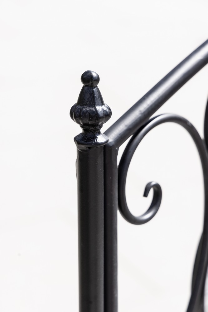 Set mobilier de gradina Gismo, 4 piese, masa cu blat din mozaic ceramic cu aspect de piatra naturala, banca pentru 2 persoane si 2 scaune pliabile pentru economisirea spatiului, masa 120x60x75 cm, negru - imagine 6